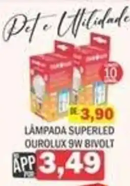 Supermercados Mendonça Lâmpada superled ourolux 9w bivolt oferta