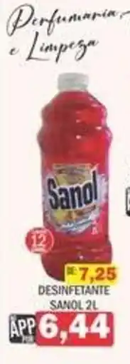 Supermercados Mendonça Desinfetante sanol 2l oferta