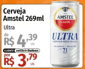 Supermercado Dalben Cerveja Amstel ultra oferta