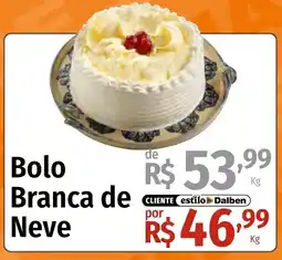 Supermercado Dalben Bolo branca de neve oferta