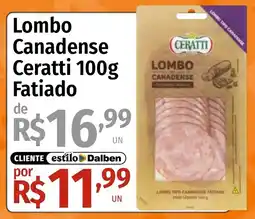 Supermercado Dalben Lombo canadense ceratti fatiado oferta