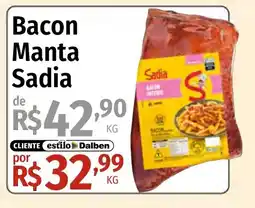 Supermercado Dalben Bacon Manta Sadia oferta