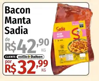 Supermercado Dalben Bacon Manta Sadia oferta