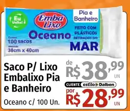 Supermercado Dalben Saco p/ lixo embalixo pia e banheiro oferta