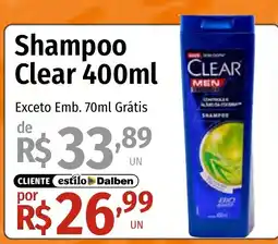 Supermercado Dalben Shampoo clear oferta