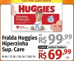 Supermercado Dalben Fralda Huggies Hiperzinha Sup. Care oferta