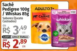 Supermercado Dalben Sachê Pedigree 100g / Whiskas 85g oferta