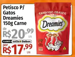 Supermercado Dalben Petisco P/ Gatos Dreamies Carne oferta