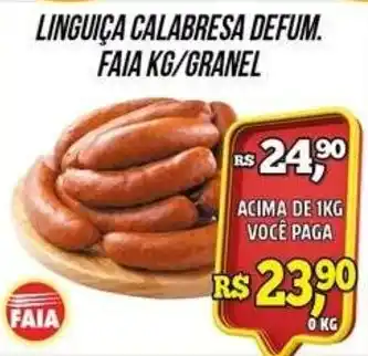 Zattão Supermercado Linguiça calabresa defum. faia kg/granel oferta