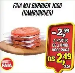 Zattão Supermercado Faia mix burger 100g (hambúrguer) oferta