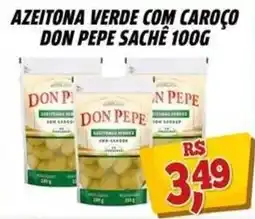Zattão Supermercado Azeitona verde com caroço don pepe sachê oferta