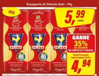 Rede Supermarket Espaguete de Sêmola Galo oferta