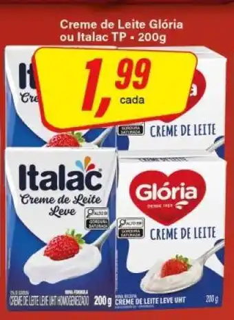 Rede Supermarket Creme de Leite Glória ou Italac TP oferta