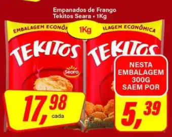 Rede Supermarket Empanados de Frango Tekitos Seara oferta