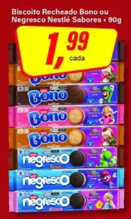Rede Supermarket Biscoito Recheado Bono ou Negresco Nestlé Sabores oferta
