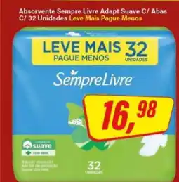 Rede Supermarket Absorvente Sempre Livre Adapt Suave C/ Abas C/ 32 Unidades oferta