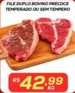 Belem Supermercados File duplo bovino precoce temperado ou sem tempero oferta