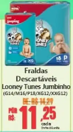 Big Supermercados Fraldas Descartáveis Looney Tunes Jumbinho oferta
