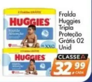 Fralda huggies tripla proteção