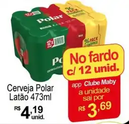 Maby Supermercados Cerveja Polar Latão oferta