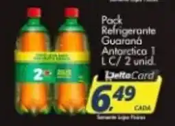Delta Supermercados Pack refrigerante guaraná antárctico 1 l oferta