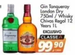 Delta Supermercados Gin Tanqueray London Dry / Whisky Chivas Regal 12 Years oferta