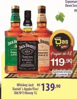 Rede DAS Whiskey jack daniel's apple/fire/old nº7/honey oferta
