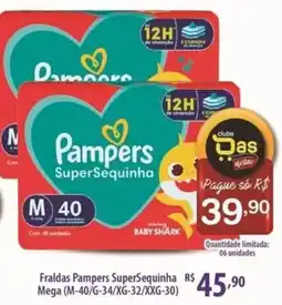 Rede DAS Fraldas pampers supersequinha oferta
