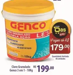 Rede DAS Cloro granulado genco 3 em 1 oferta