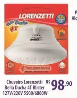 Rede DAS Chuveiro lorenzetti bella ducha 4t blister oferta