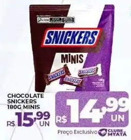 Supermercados Myatã chocolate snickers minis oferta