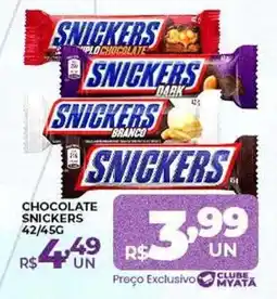 Supermercados Myatã snickers chocolate oferta