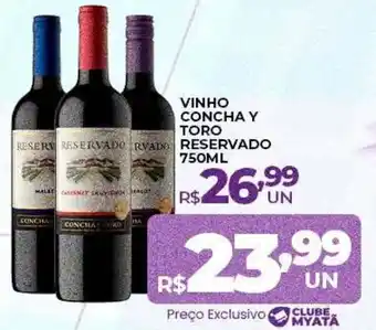 Supermercados Myatã vinho concha y toro reservado oferta