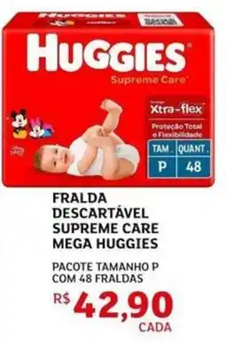 Assaí Atacadista fralda descartável supreme care mega huggies oferta