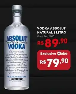 Bistek Supermercados Vodka absolut natural 1 litro oferta