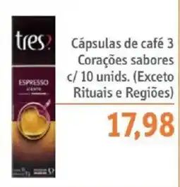 Sonda Cápsulas de café 3 Corações sabores oferta