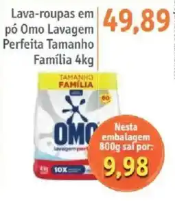 Sonda Lava-roupas em pó Omo Lavagem Perfeita Tamanho Família oferta