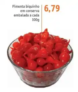 Sonda Pimenta biquinho em conserva embalada a cada 100g oferta