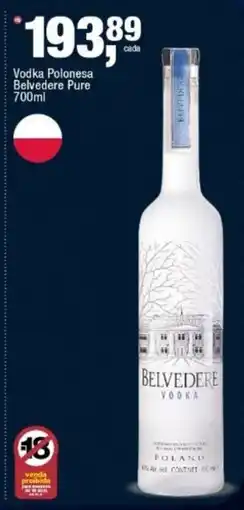 Frangolândia Vodka Polonesa Belvedere Pure oferta