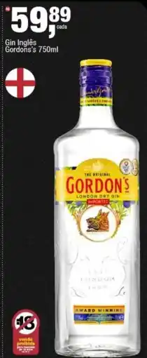Frangolândia Gin inglês gordons's oferta