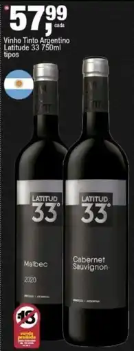 Frangolândia Vinho Tinto Argentino Latitud 33 oferta