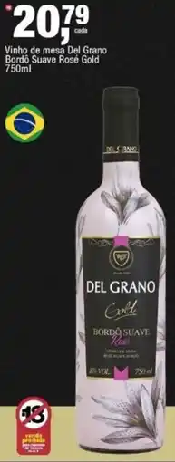 Frangolândia Vinho de mesa Del Grano Bordô Suave Rosé Gold oferta