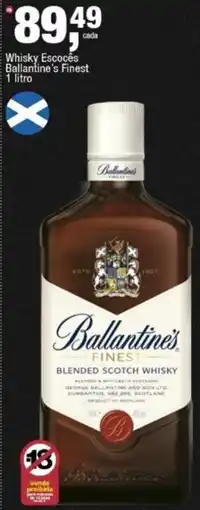 Frangolândia Whisky Escocês Ballantine's Finest oferta
