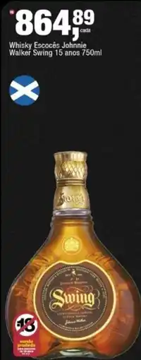 Frangolândia Whisky Escocês Johnnie Walker Swing 15 anos oferta