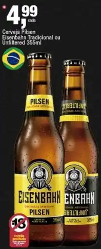 Frangolândia Cerveja Pilsen Eisenbahn Tradicional ou Unfiltered oferta