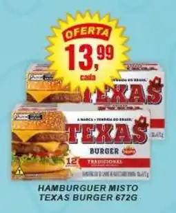 Negreiros Hamburguer misto texas burger oferta