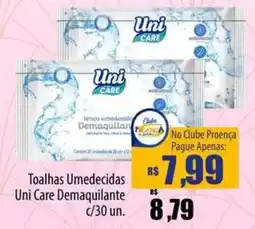 Proença Supermercados Toalhas umedecidas uni care demaquilante oferta