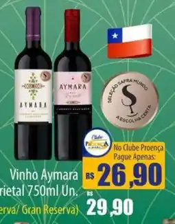 Proença Supermercados Vinho Aymara oferta