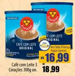 Proença Supermercados Café com leite 3 corações oferta