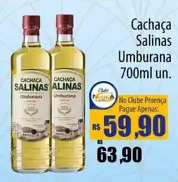 Proença Supermercados Cachaça Salinas Umburana oferta